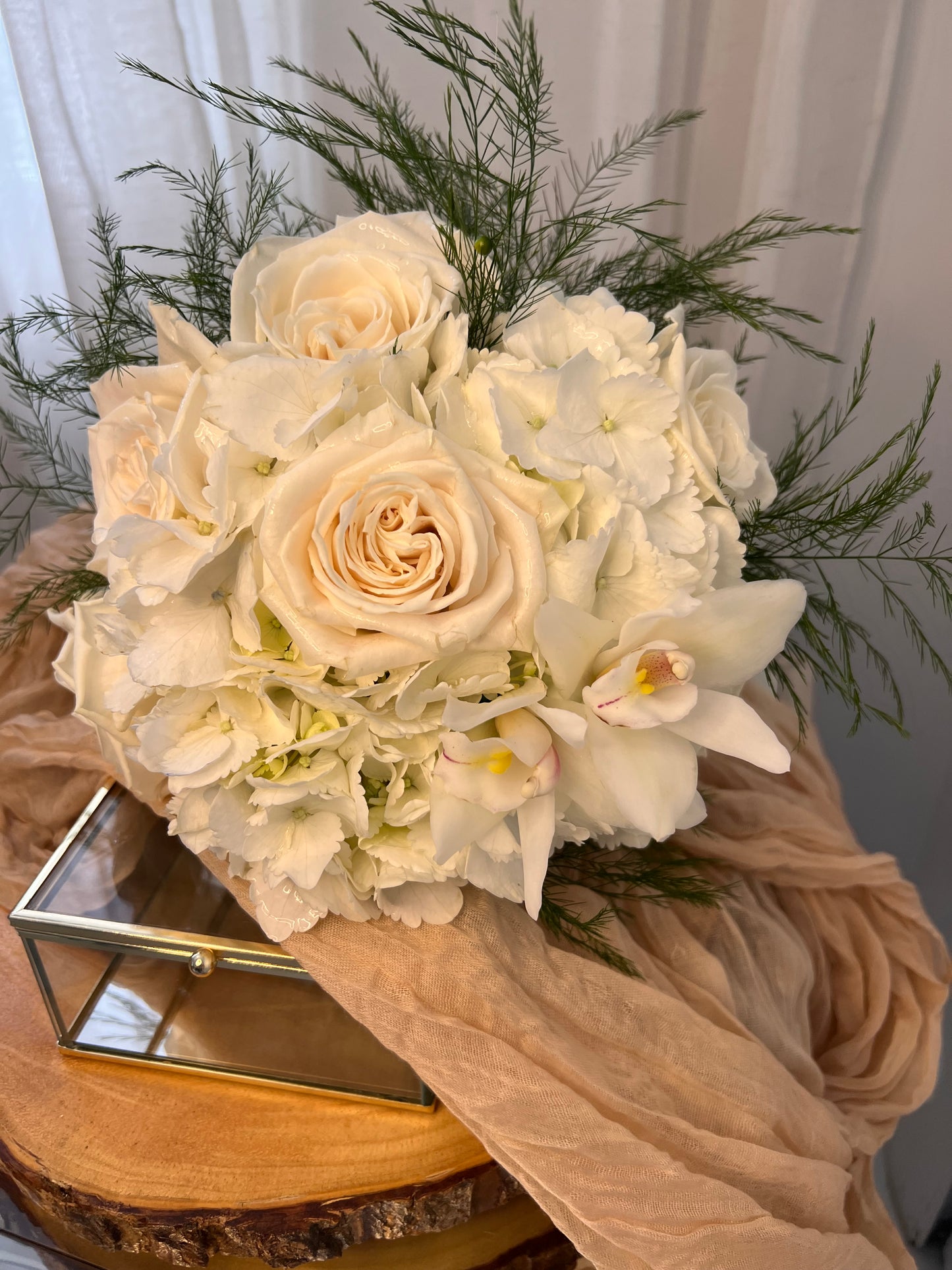 Ivory Orchid Garden Bridal Bouquet