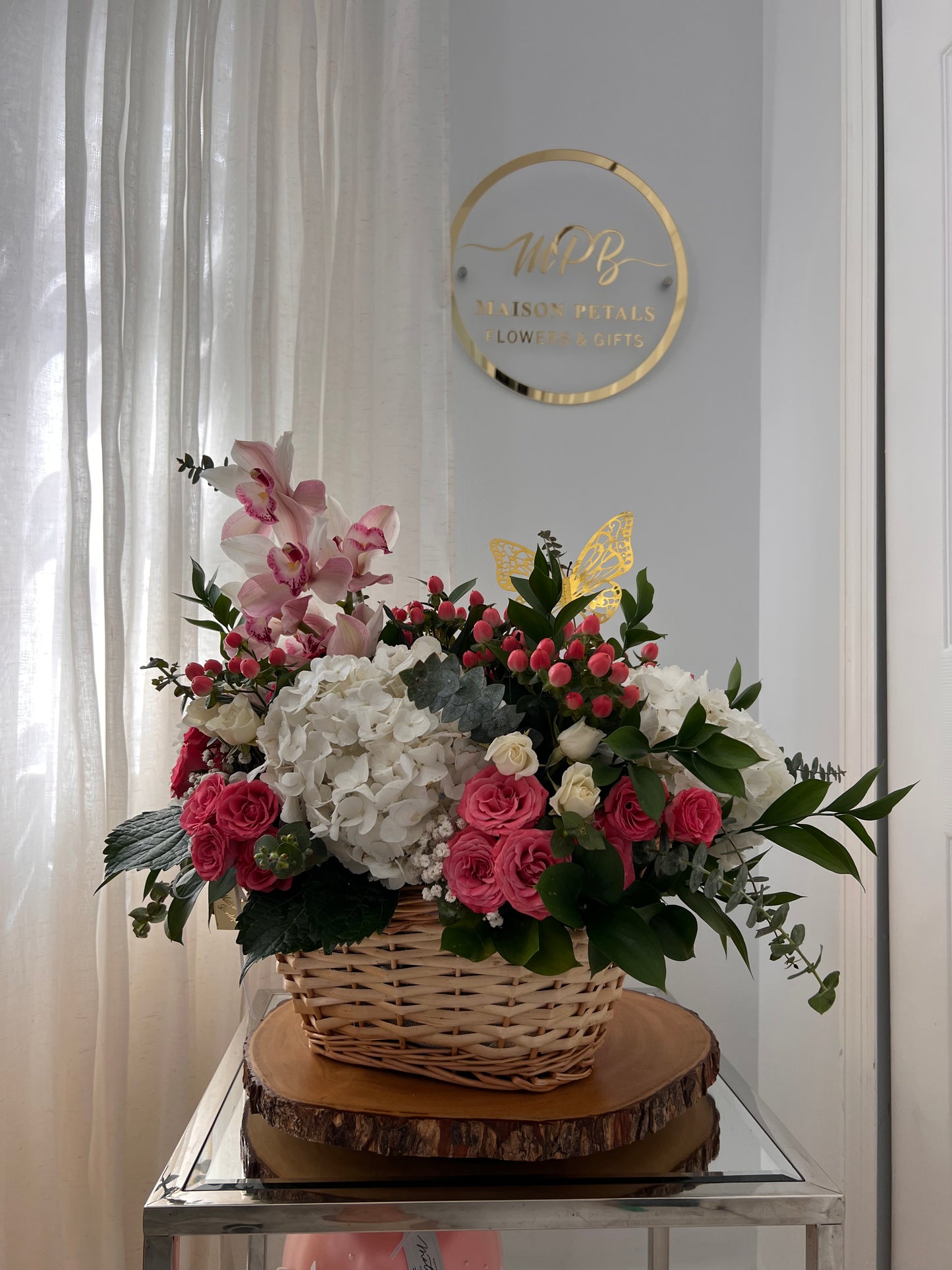 Orchid Garden Elegance Basket