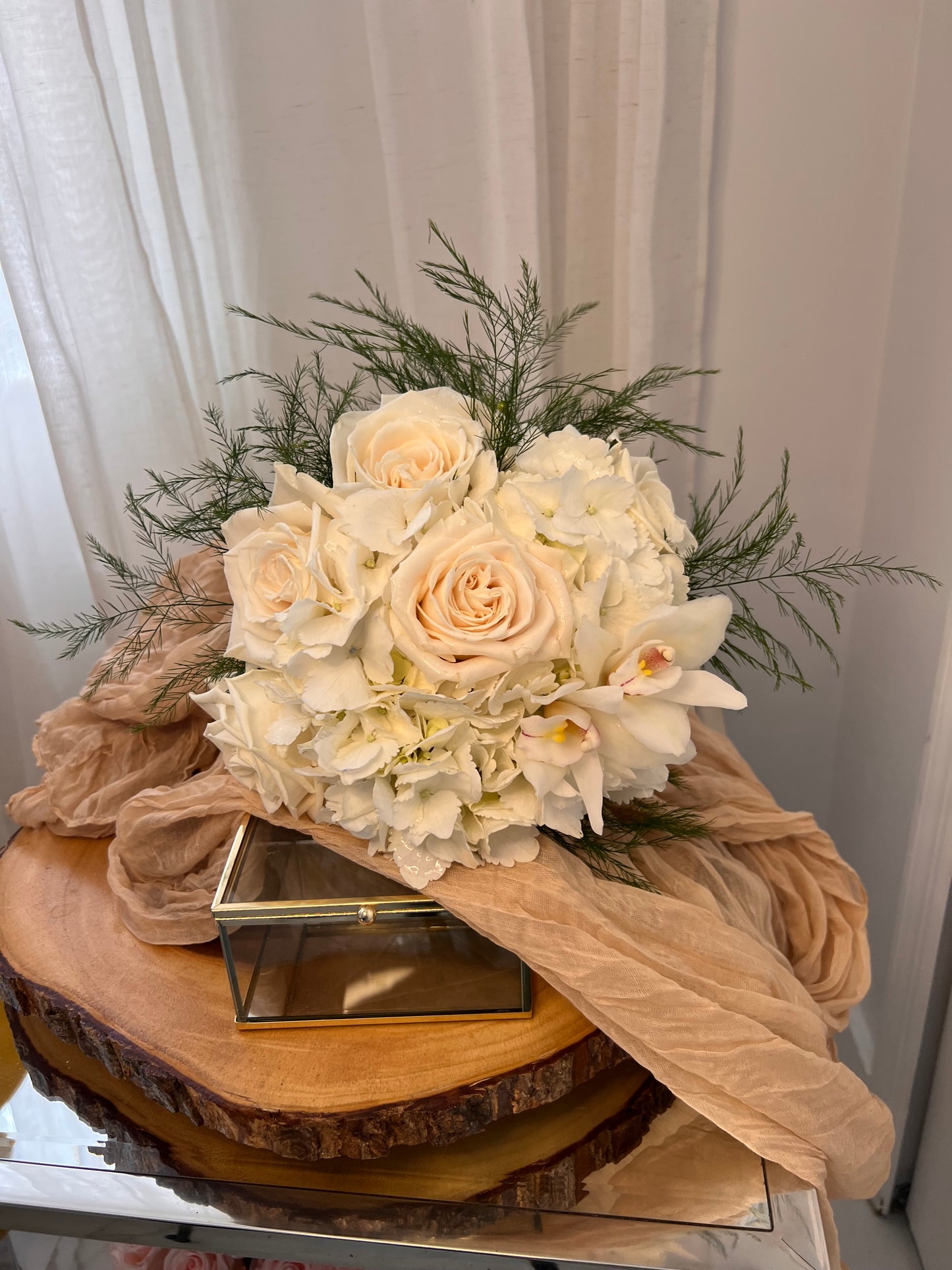 Ivory Orchid Garden Bridal Bouquet
