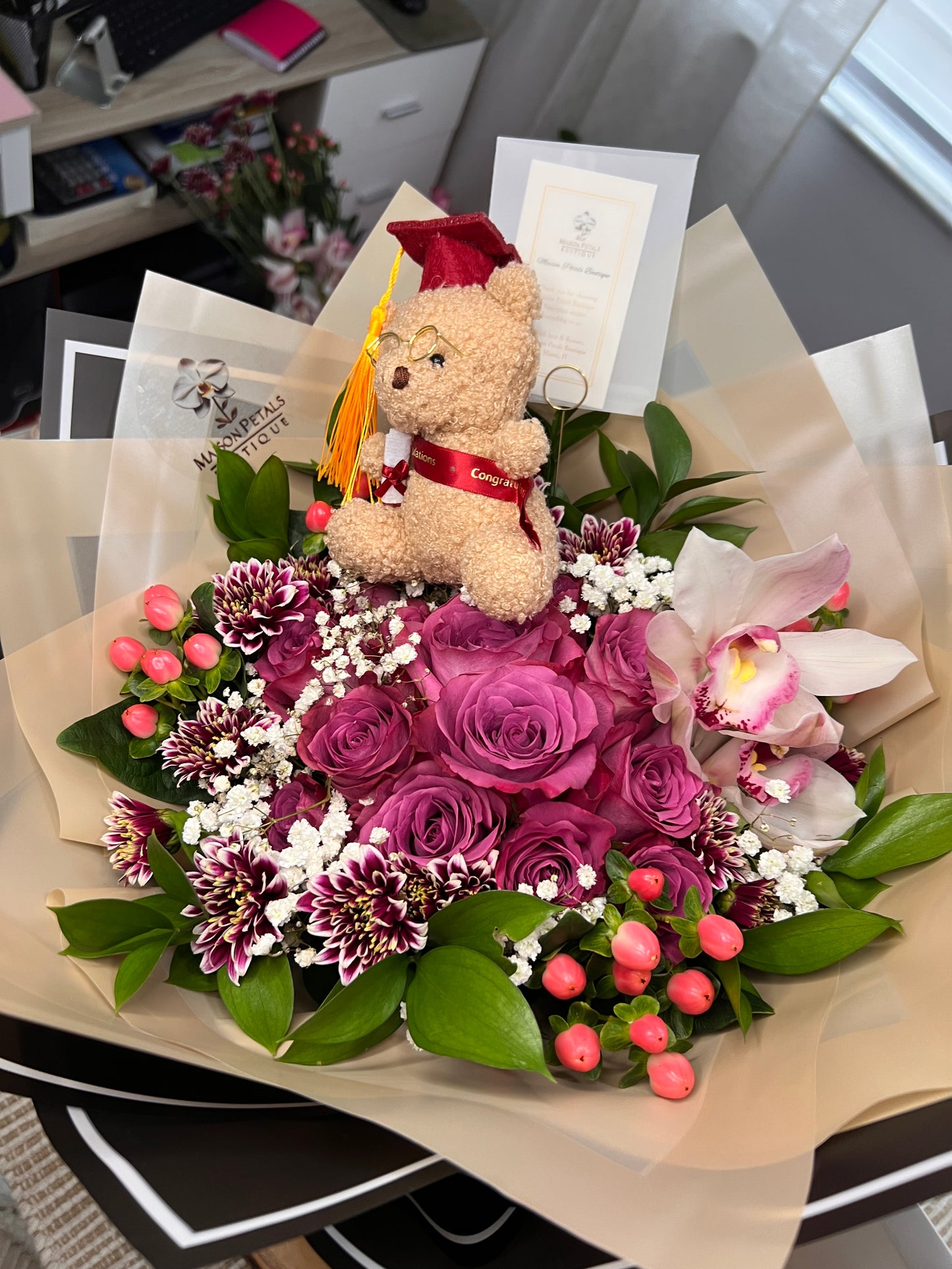 Graduation Luxe Teddy Bouquet