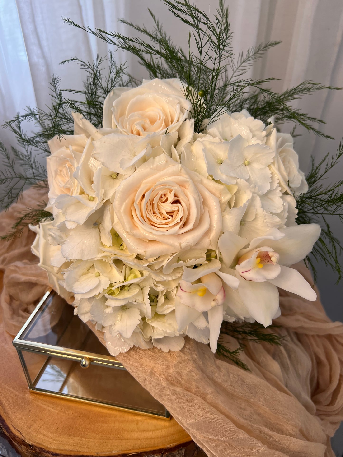 Ivory Orchid Garden Bridal Bouquet